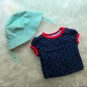 🎀  3/$15 🎀  Circo Rash Guard 9M and Baby Sunhat 6-12M